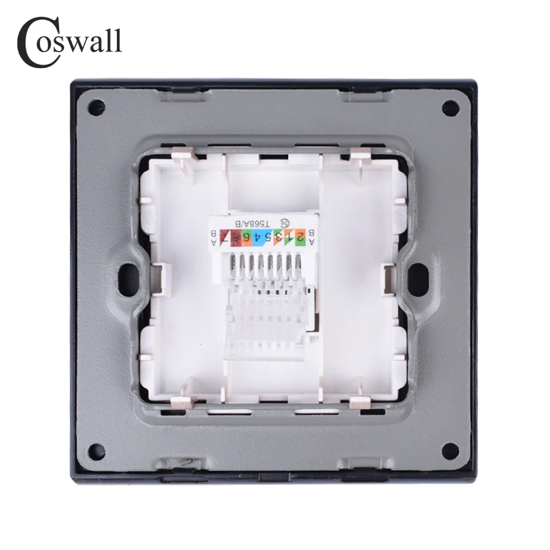 Coswall красная бронза Ретро цинковый сплав металлическая панель настенная розетка