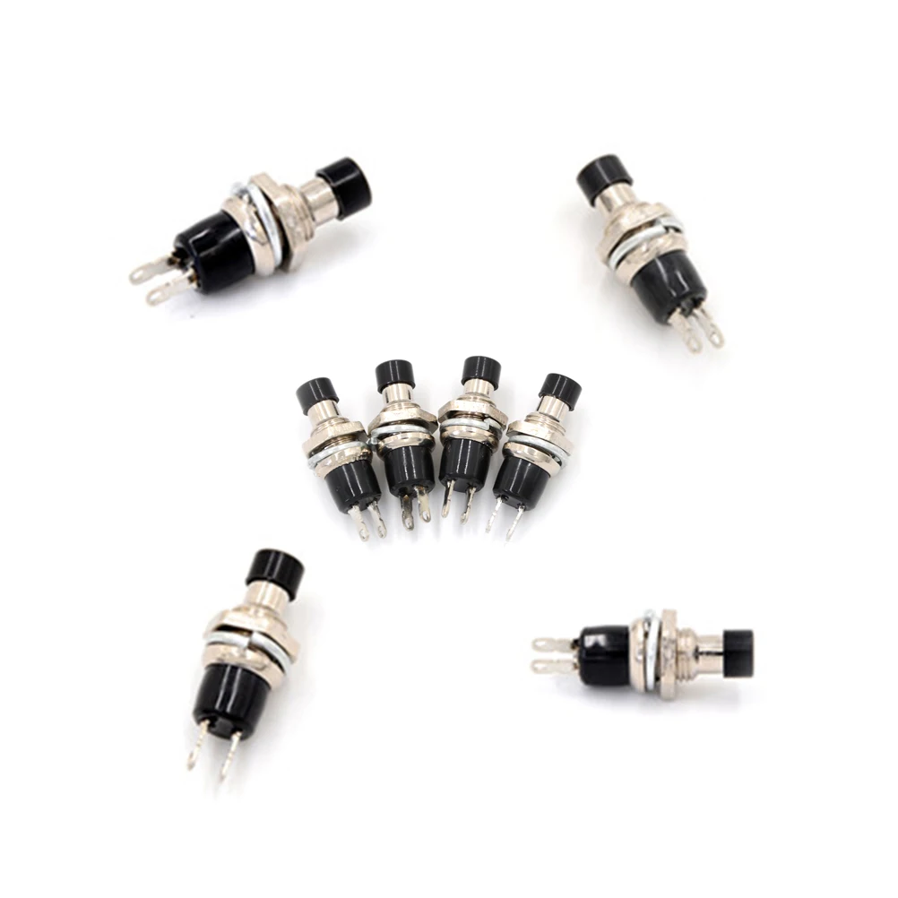 Горячая продажа 4 шт Мини Мгновенный черный сброс кнопка переключатель Lockless