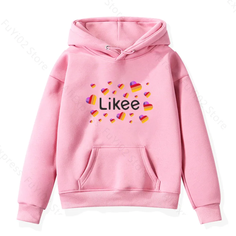 

Likee kids clothes girls Sweatshirt Street Style Kids Boys Pullovers Autumn and Winter hoodies girl Hooded Sportswear Tops
