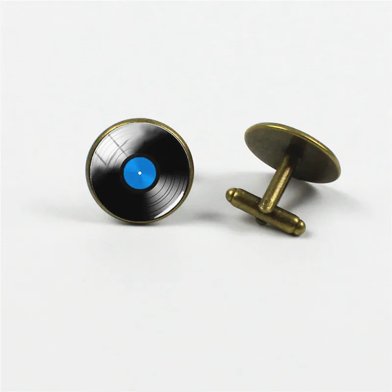 Новые запонки с музыкальными CD дисками Мужская рубашка модные аксессуары |