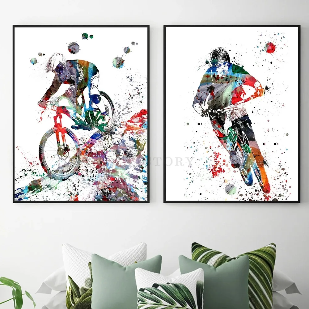 Плакат для внедорожников байкеров французских гор живопись на холсте