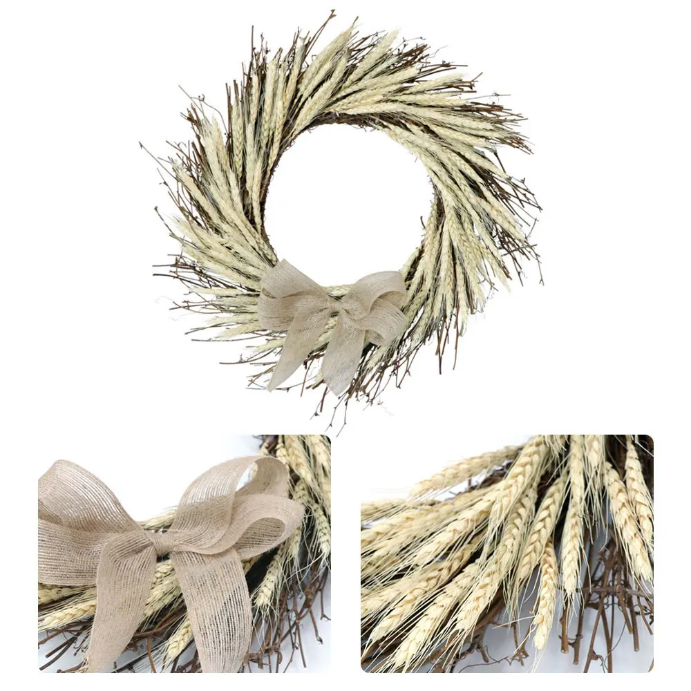 

Ear Wheat Wreath Holiday Supplies Garland Hanging Pendant Party Festival Decor Fall Wreath
