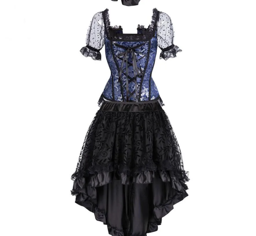 Корсет платье костюм бюстье в стиле стимпанк платья ретро винтажном Костюм