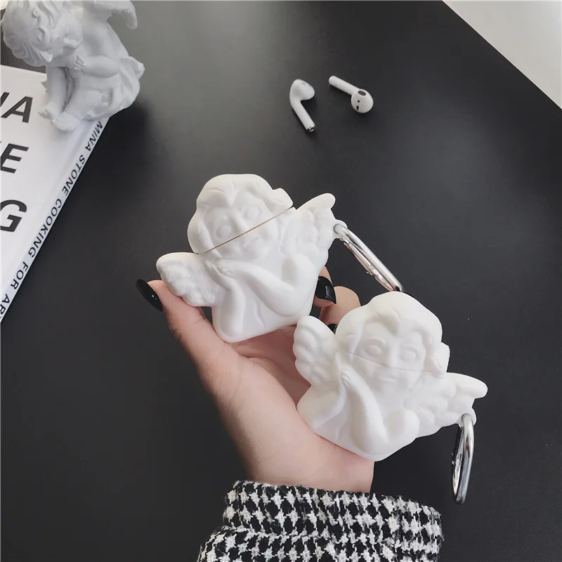 Мягкий силиконовый чехол для Apple Airpods 2 1 Sleep светящийся ангел гарнитура