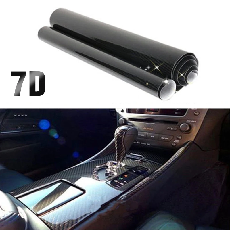 

20/30/45/60cm x152cm 7D Carbon Fiber Vinyl Car Wrap Sheet Roll Film Car stickers and Decals Motorcycle Car Styling Accessories