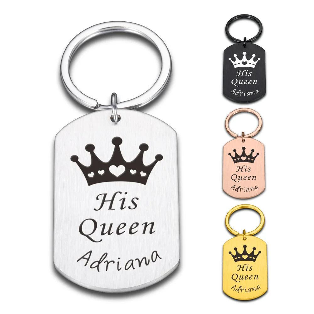 Изготовленная на заказ ключевая цепь пары парень девушка брелок кольцо Юбилей