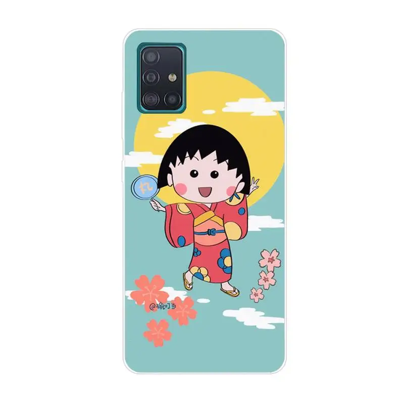 

Chibi Maruko-chan Phone Case For Clear-Samsung S5 S6 S7 S8 S9 S1 S2 S21 Edge Plus E Fe Lite Fundas Cover