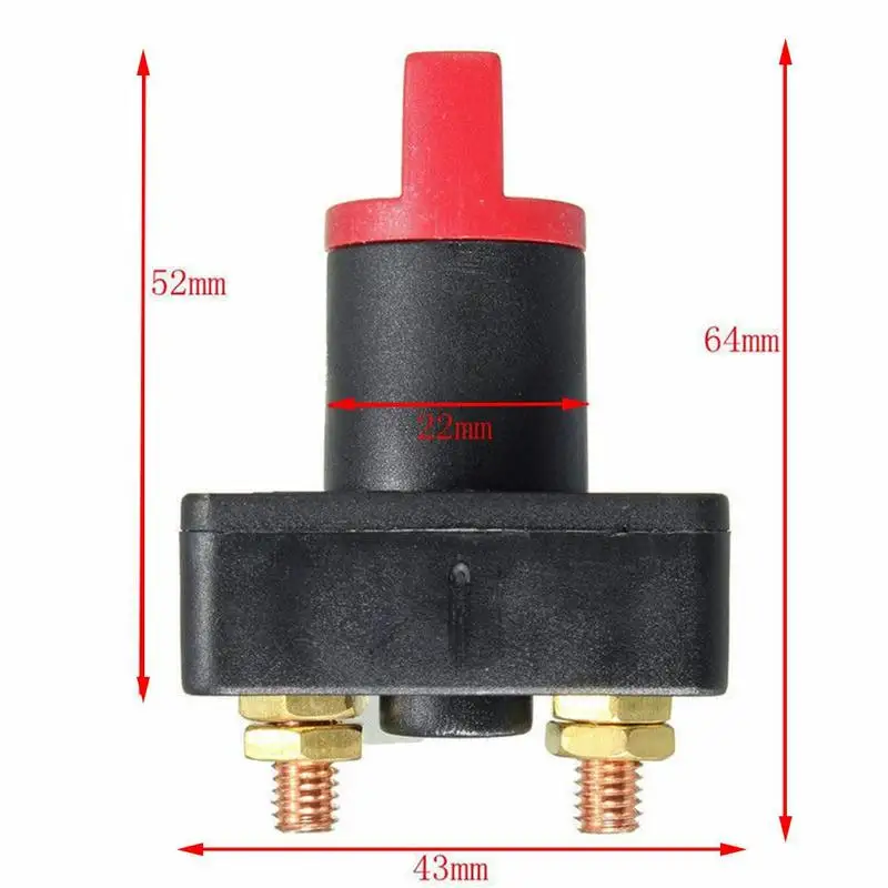 

1pcs Car main battery switch Automobile power disconnection Rotary Main knob Power Parts Off Car refit car Switch D6T5 Cut O8T2