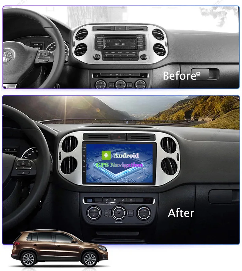 

Автомагнитола 2 + 16 дюймов, 2 Din, Android 10, для Volkswagen TIGUAN 2012-2018