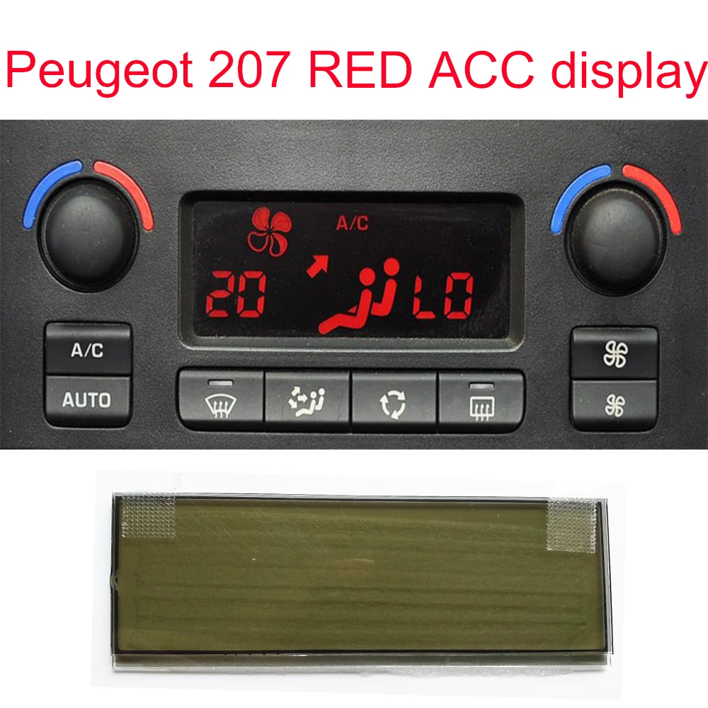 

Car screen Air Conditioning Pixel Repair Air Conditioning ACC Information Monitors Screen for Peugeot 207 red led display