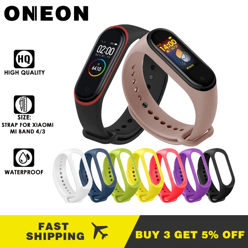 ONEON модный ремешок для часов подходит Xiaomi mi 4/3 умный Браслет band 4 спорта фитнеса