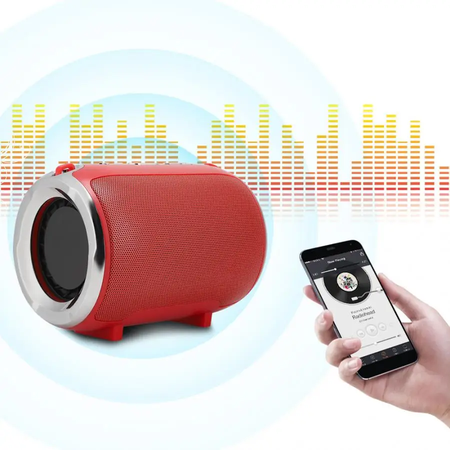 Портативный Bluetooth динамик водонепроницаемый беспроводной стерео аудио сабвуфер