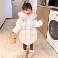 winter jacket for girls childrens clothing korean baby thickened waterproof warm long artifical fur coat for 4 10 years kids