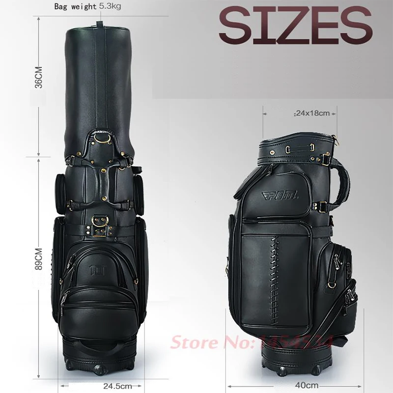 Brand Golf Genuine Leather Bag Standard Waterproof Golf Ball Package Large Capacity Cover Style High-end Personalized Custom