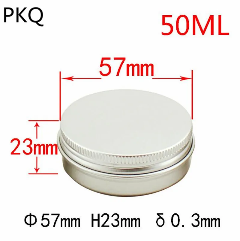 

50pcs/lot Aluminum jars silver aluminum cream jars 30ml aluminum tin container 50ml aluminum tin can
