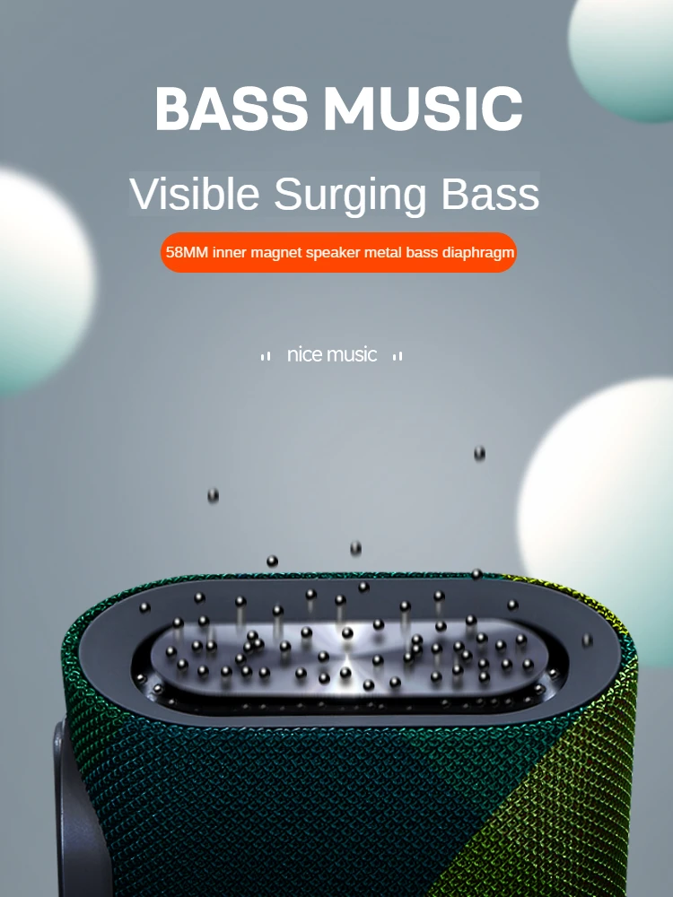 Беспроводная колонка Sansui T8 2021 года нового образца для дома и отдыха на природе, портативный миниатюрный формата с большой громкостью, технологией 3D-объемного звука и усилением низких частот для получения супердинамичного баса.