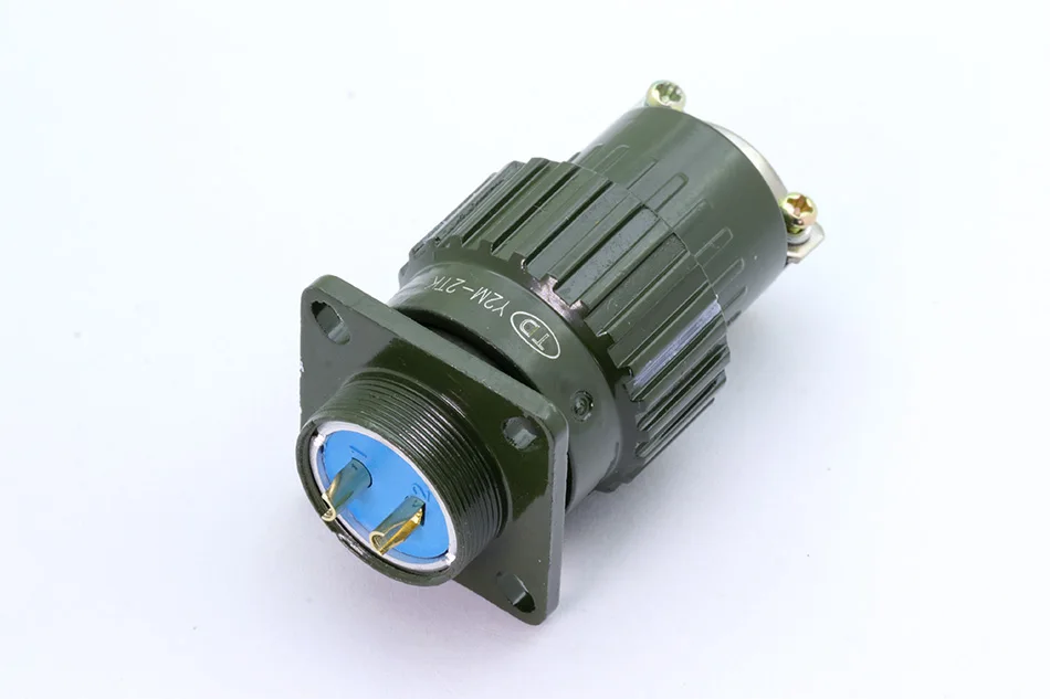 1 комплект Y2M военный авиационный разъем, зеленый цвет разъем XLR, 2-16 контактов, подключение питания/передача сигнала - Цвет: 2pins