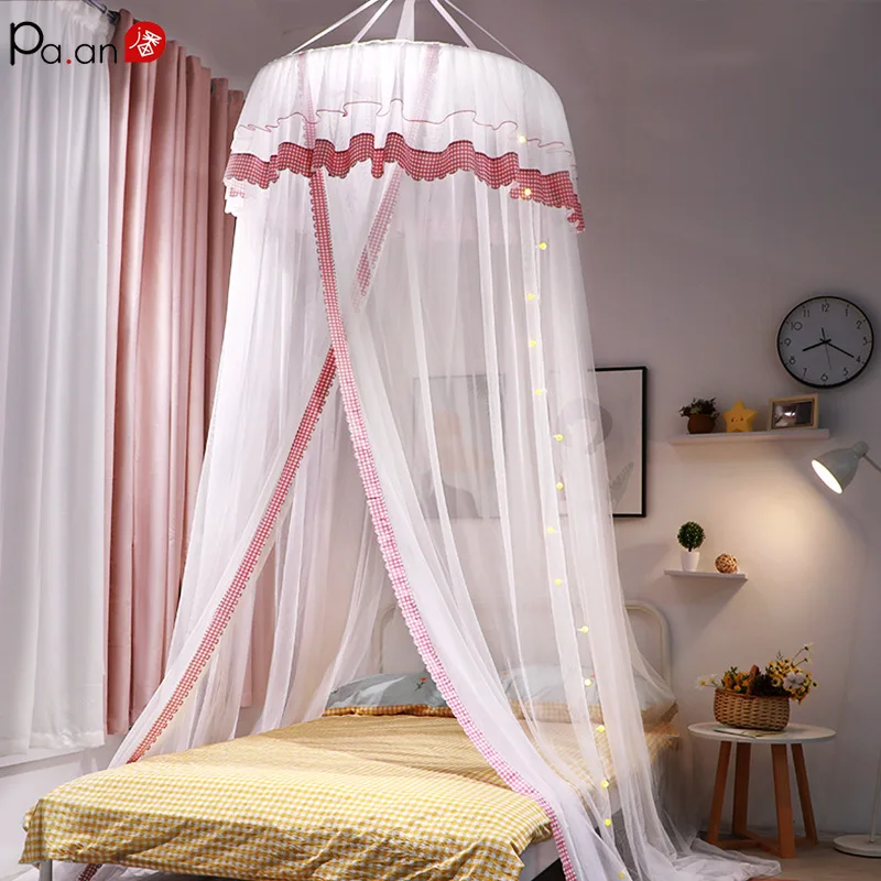 

Household Installation-free Dome Princess Mosquito Net Suspended Ceiling Bed Curtain Bed Yarn Encryption Thickening Bed Net