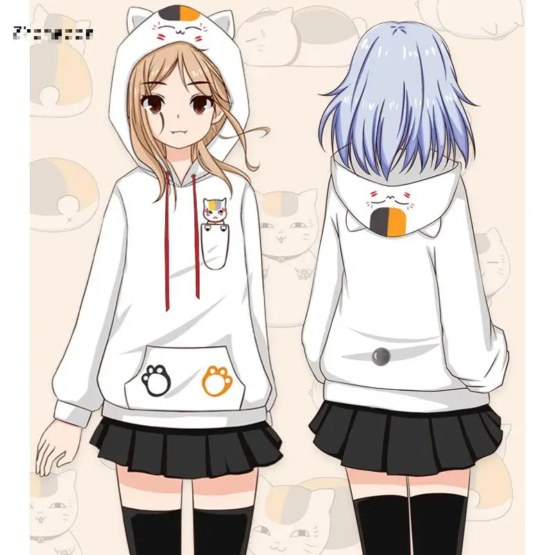 Милый Амин Natsume Nyanko сенсей хлопок куртка с капюшоном плащ костюм для косплея