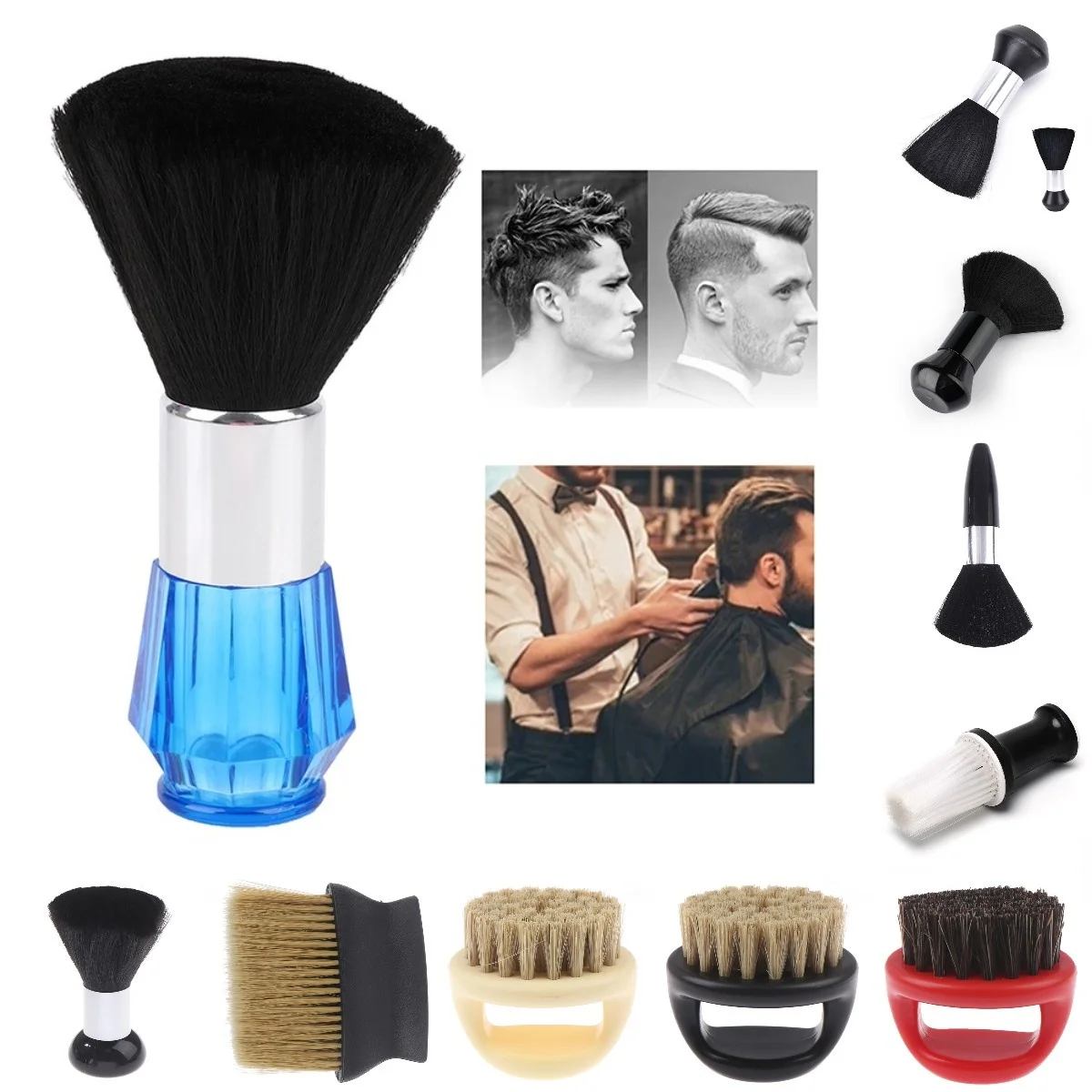 

Pro Soft Neck Face Duster Brushe Barber Hair Clean Hairbrush Beard Brush Salon Cutting Hairdressing Styling Tool Cepillo Cabello