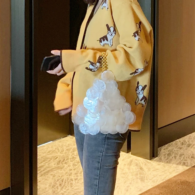 Роскошные дизайнерские женские сумки из натуральной ракушки плетеная вечерняя