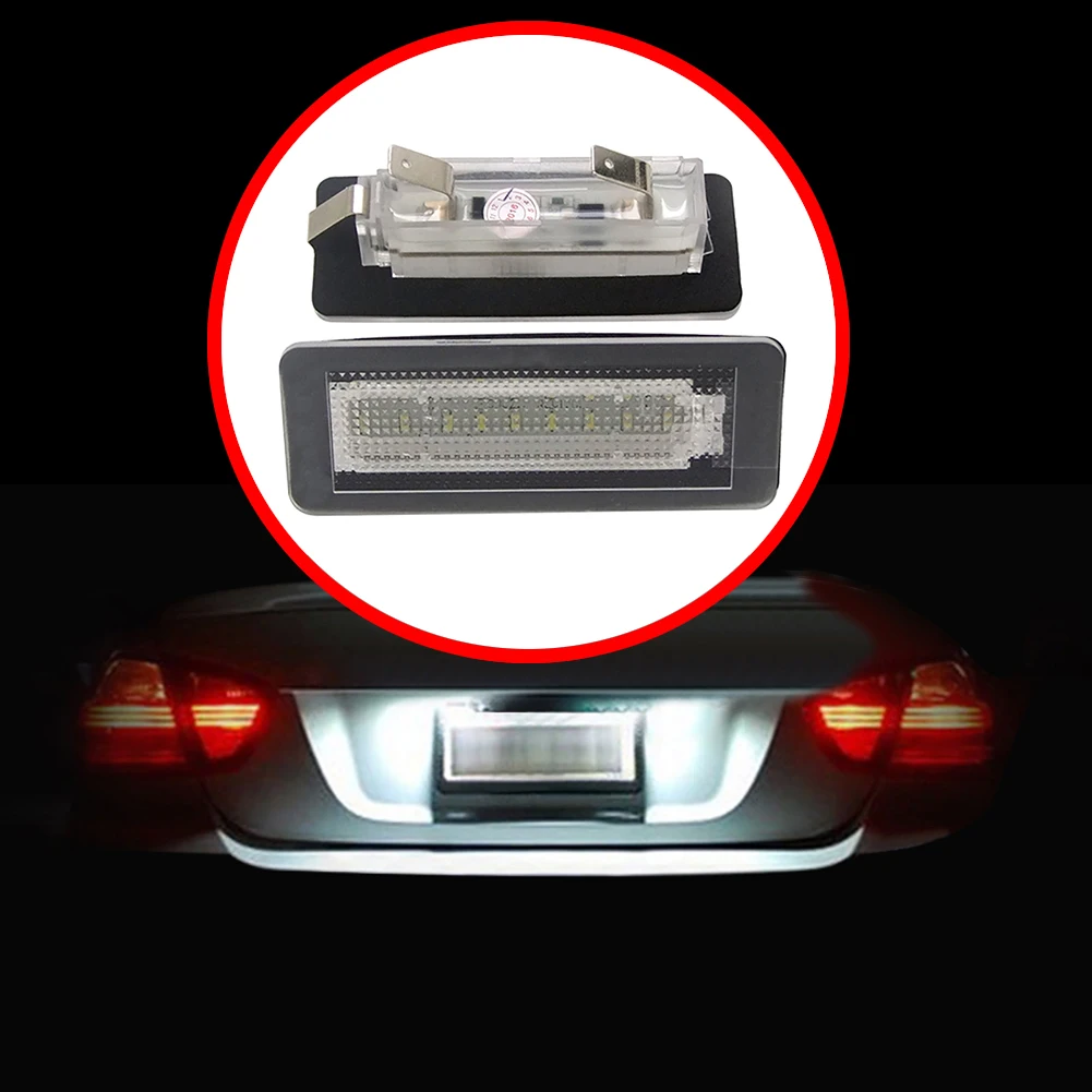 

2PCS New High Brightness 6500K Car Replacement Part LED License Number Plate Light Fit For Benz Smart Fortwo 2007-2015 Plug&Play
