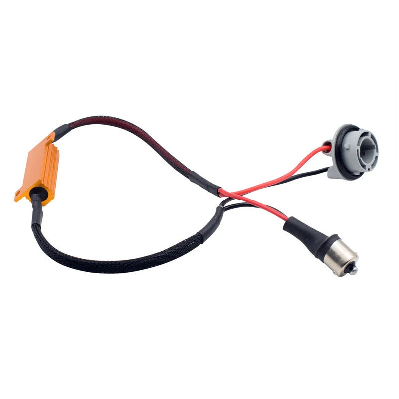 T20 1156 BA15S 1157 7440 7443 3156 3157 Разъем 50 Вт декодер автомобиль светодиодный поворот Син