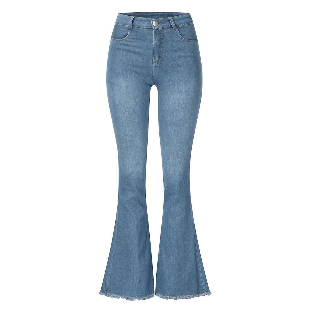

2021jeans For Women Jeans Mid Waist Jeans Women Flare Mid Waisted Jeans Pocket Stretch Slim Tassel Pants Jeans
