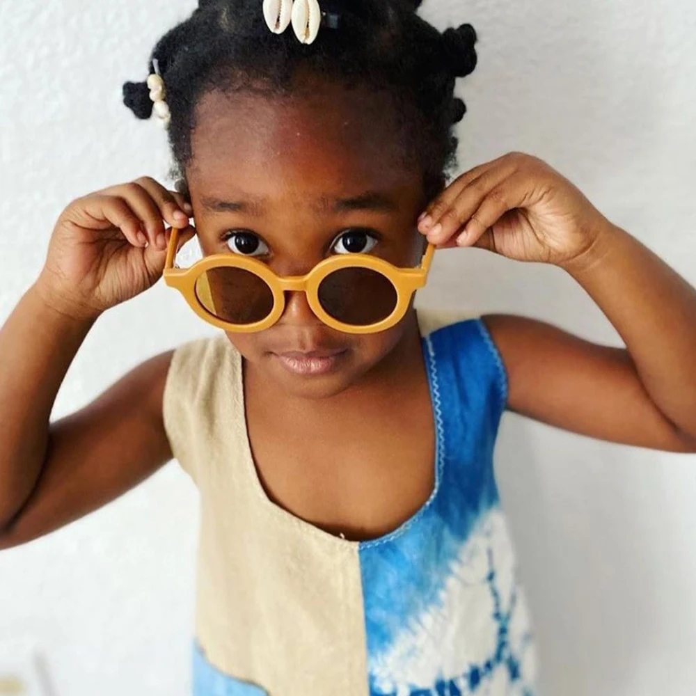 

Fashion Round Kids Sunglasses Boys Girls Vintage Sun Glasses UV Protection Classic Children Eyewear Round Baby Eyeglasses Cute