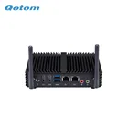 QOTOM Мини компьютер 2 Порт Gigabit Ethernet Порты Q150S-S07 N3160 4 ядра AES-NI 6 Вт, 6 * USB X86 небольшой безвентиляторный брандмауэр ПК маршрутизатор