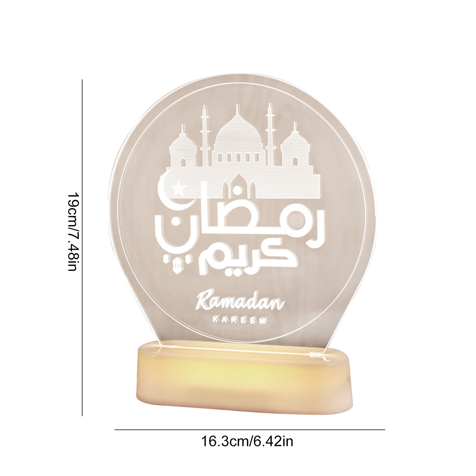 

Night Light Bedside Lamp Muslim Decoration Bedroom Decor LED 3D Romantic Ramadan Lights Luminous Decoration Illusion Night Lamp