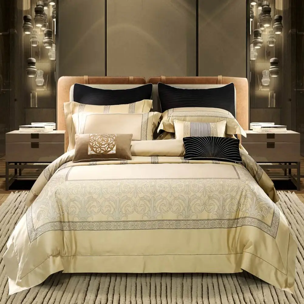 

Роскошный комплект постельного белья из египетского хлопка Svetanya 800TC, жаккардовая простыня, наволочка, пододеяльник, комплекты постельного ...