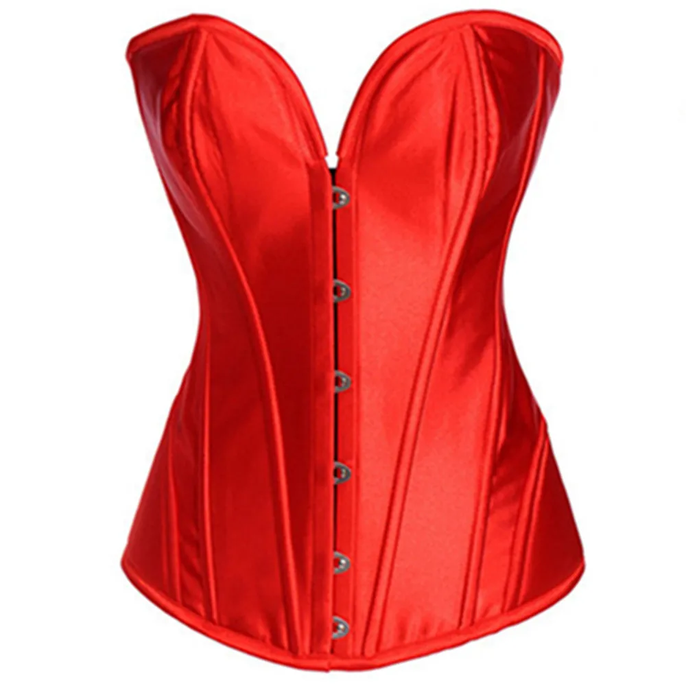 Новинка Цвет черный красный белый сексуальный корсет Overbust Корсеты и бюстье