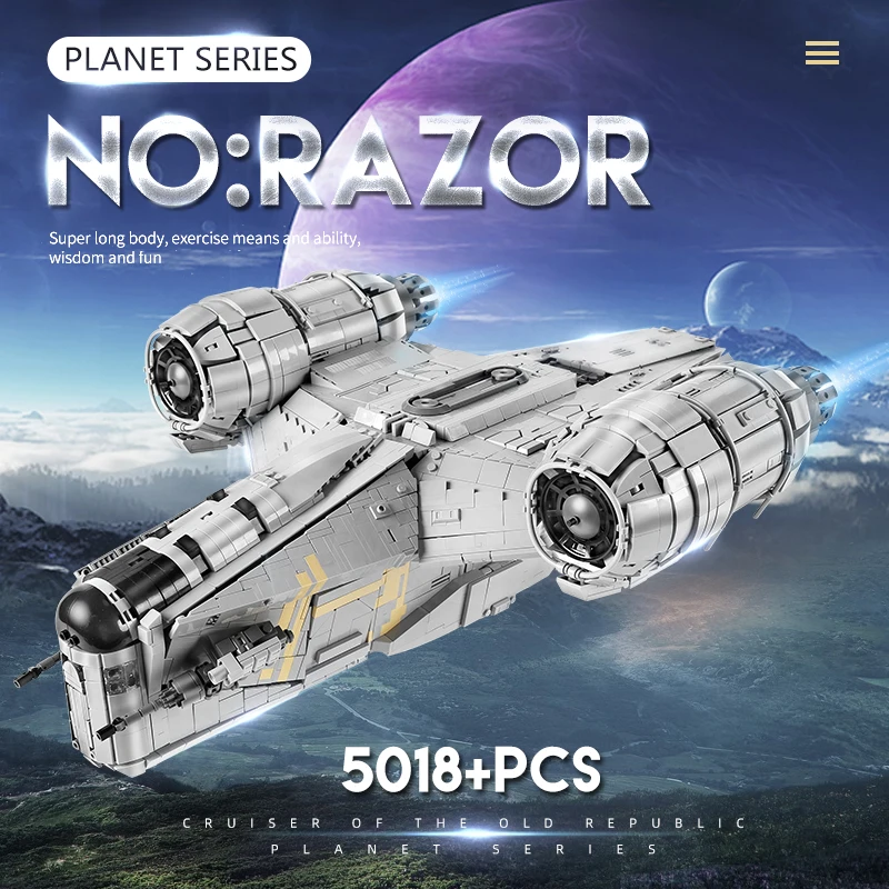 

MOULD KING Building Blocks Star Plan The Razor Starship Model sets Assembly Bricks Kids Educational DIY Toys Christmas Gifts