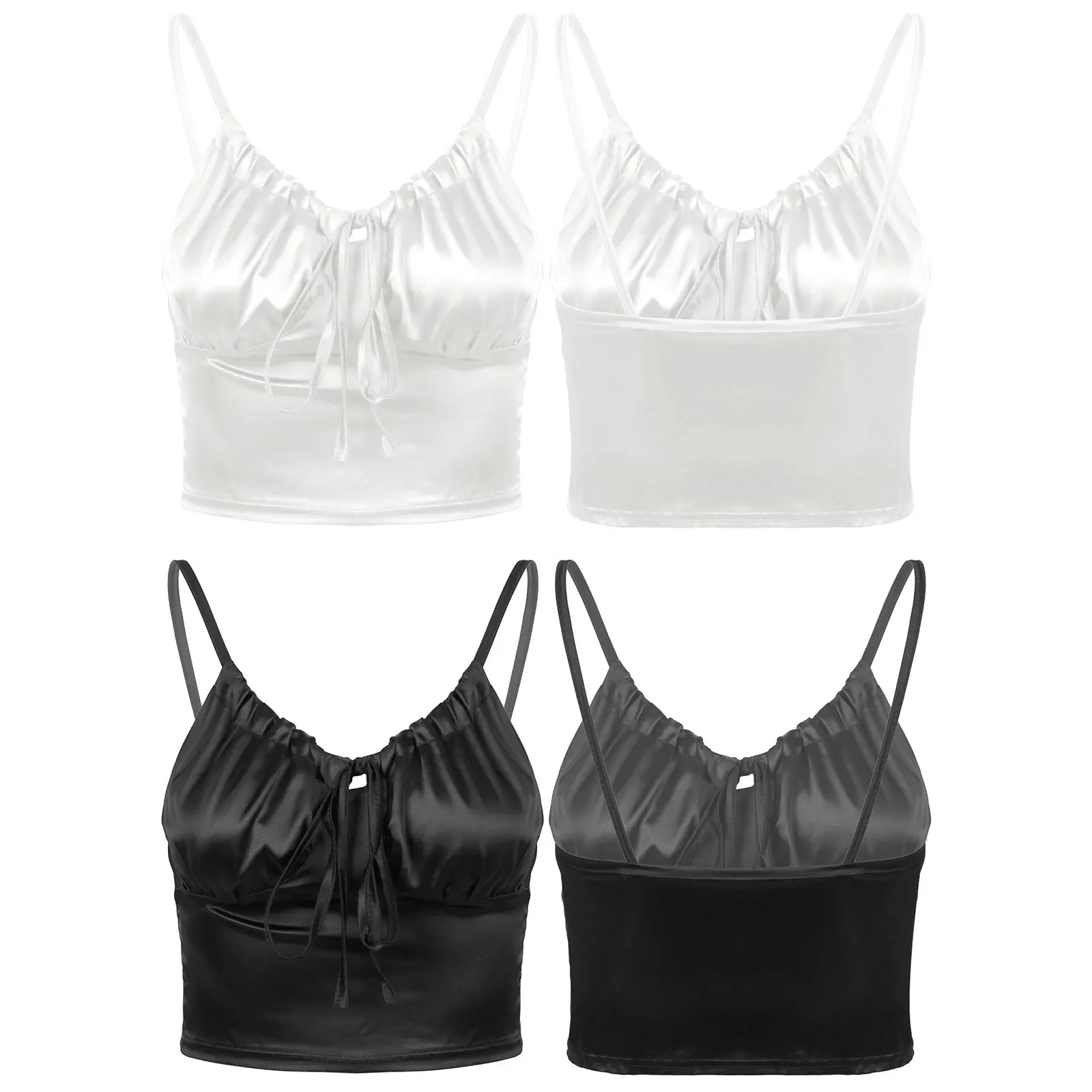 Женский плиссированный топ без рукавов на шнуровке | Тематическая одежда и