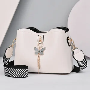 2021 Women White Handbag New Designer Butterfly Tassel PU Leather Messenger Bags Ladies Crossbody Female Tote Shoulder Bag 2021 Women White Handbag New Designer Butterfly Tassel PU Leather Messenger Bags Ladies Crossbody Female Tote Shoulder Bag