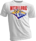 Белая футболка ручной работы с гравировкой Металлург Магнитогорск ХЛ