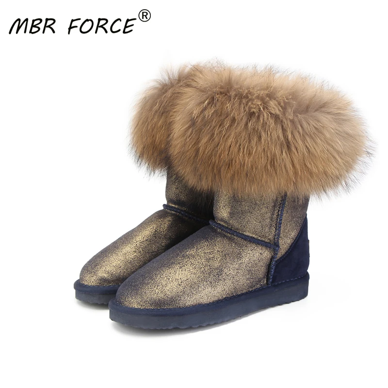 Женские зимние сапоги из натуральной кожи MBR FORCE лидер продаж 2018 100% натуральные