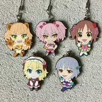 the idolmster action figure chieriel lovely q version rubber backpack pendant phone charms children gifts