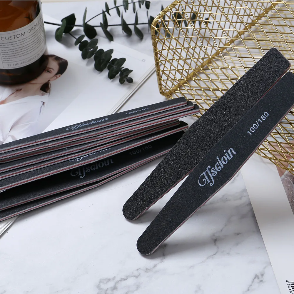 10 шт. пилочка для ногтей маникюра педикюра буфера шлифовальный Файлы серповидные