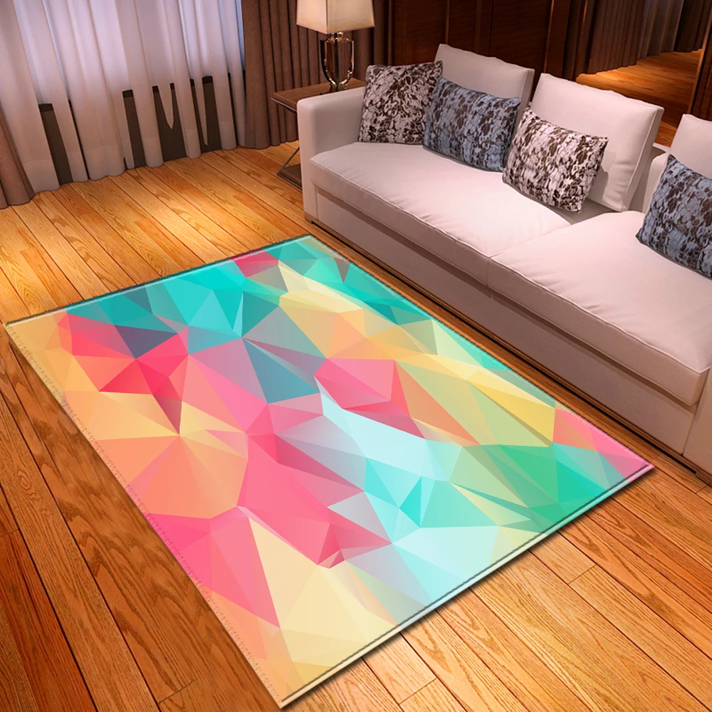 Модные Красочные 3D ковры домашний декоративный мягкий фланелевый коврик из пены