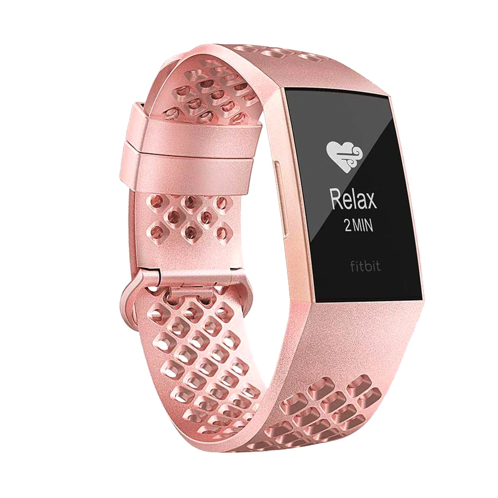 Для Fitbit Charge 3 Band розовое золото мягкий силиконовый ремешок для Fitbit Charge 3 сменный Браслет