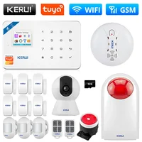 KERUI Security Alarm System GSM WIFI Tuya Smart Home Wireless Garage Burglar 3MP IP Camera Motion Detector Door Sensor Alexa