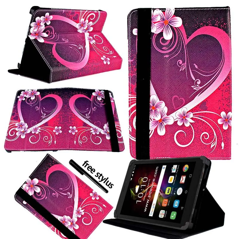 KK&LL для Alcatel Pixi 4 7 дюймов-кожаный чехол-подставка для планшета+ Бесплатный стилус