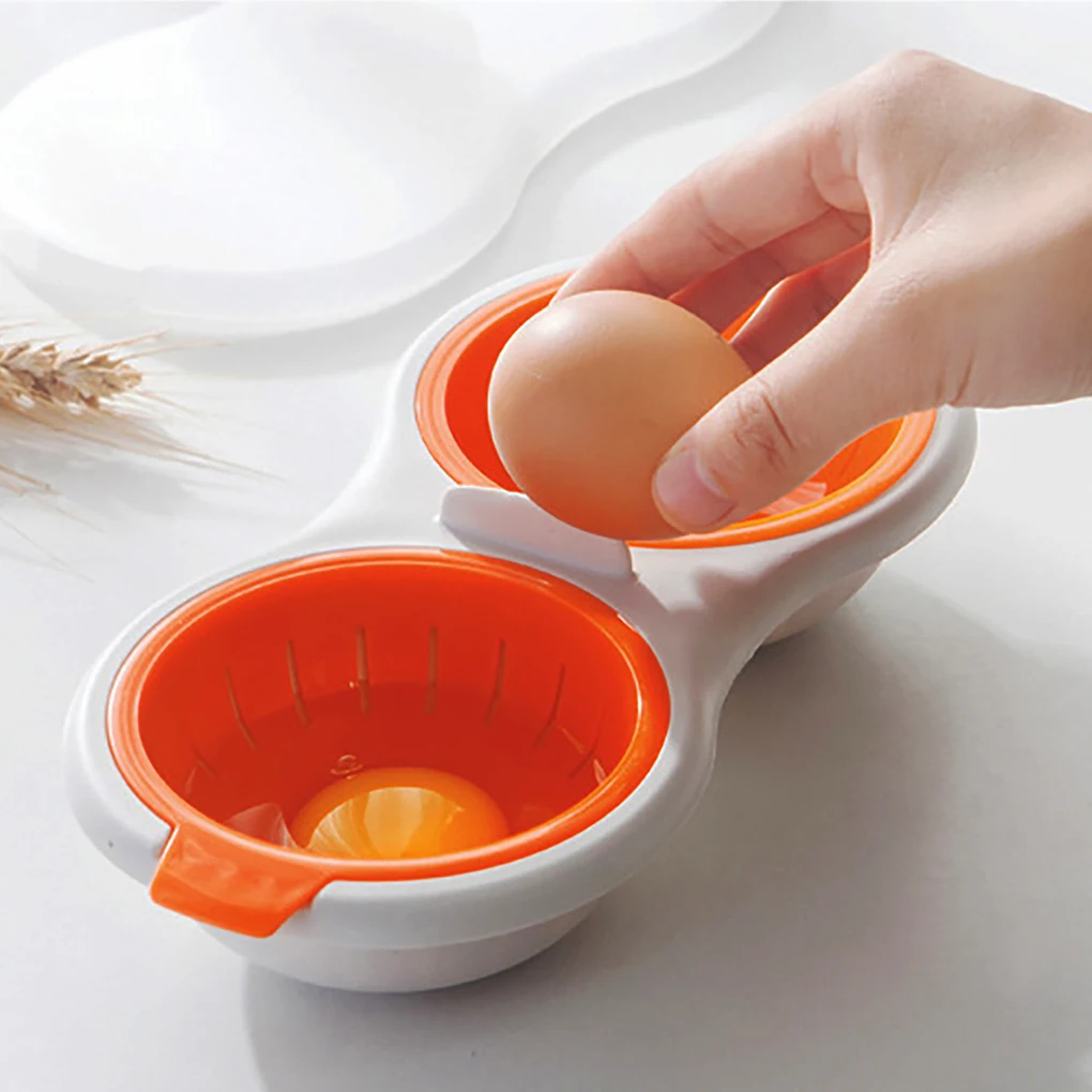 

Microwave Oven Egg Steamer Household Steamed Egg Bowl Egg Cooking Holder Egg Tool Boiler Cooker Kitchen Gadget