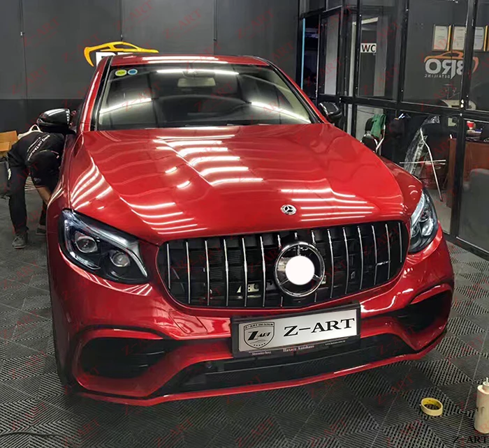 Z ART GLC 63 тюнинг пакет для Mercedes Benz COUPE W253 2016 2019 AMG выглядит купе модифицированной