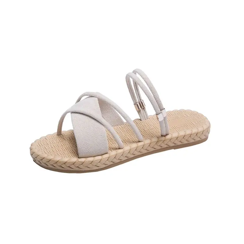 

2021 Summer Shoes Woman Sandals Flat Sandalias Thin strips Gladiator Beach Sandals Ladies Flip Flops Slides