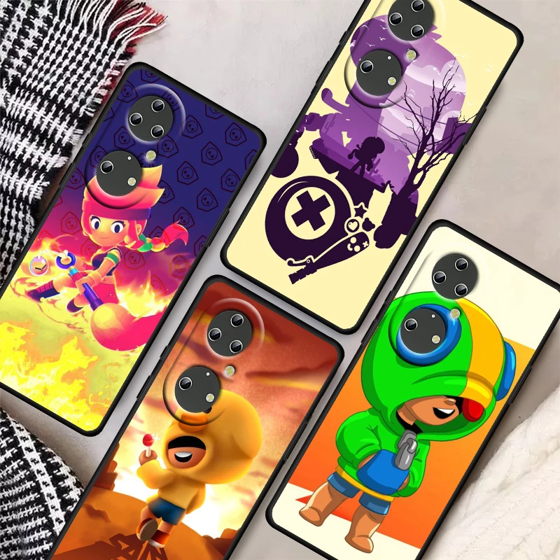 

Cute-Anime-Stars For Huawei P50 P40 P30 P20 Pro Plus P10 P9 P8 Lite 2019 2017 RU E Mini Funda Capa Black Phone Case