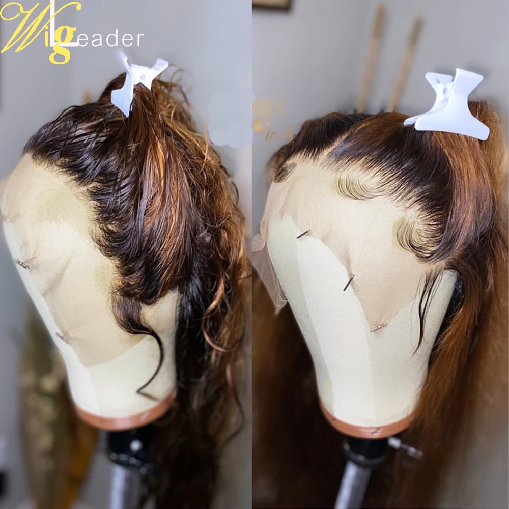 Парик из человеческих волос 1b/4 # с эффектом омбре передние парики завязкой Боб