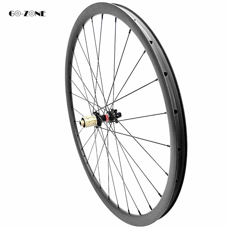 Go zone ruedas mtb 29 ассиметричные 40x28 мм бескамерные дисковые Углеродные колеса novatec D411SB